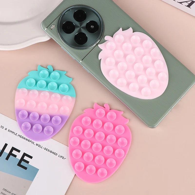 Strawberry Suction Cup Mobile Phones Sucker Support Mount Portable Phone Stand Universal Phone Fixed Pad Car Navigation Bracket
